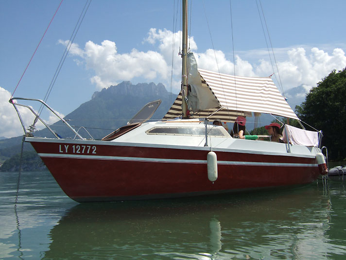 Taud de soleil fait maison pour Swan un Edel5 version dayboat